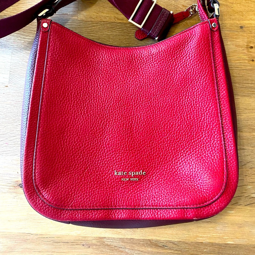 Kate Spade Medium Red Saddle Bag